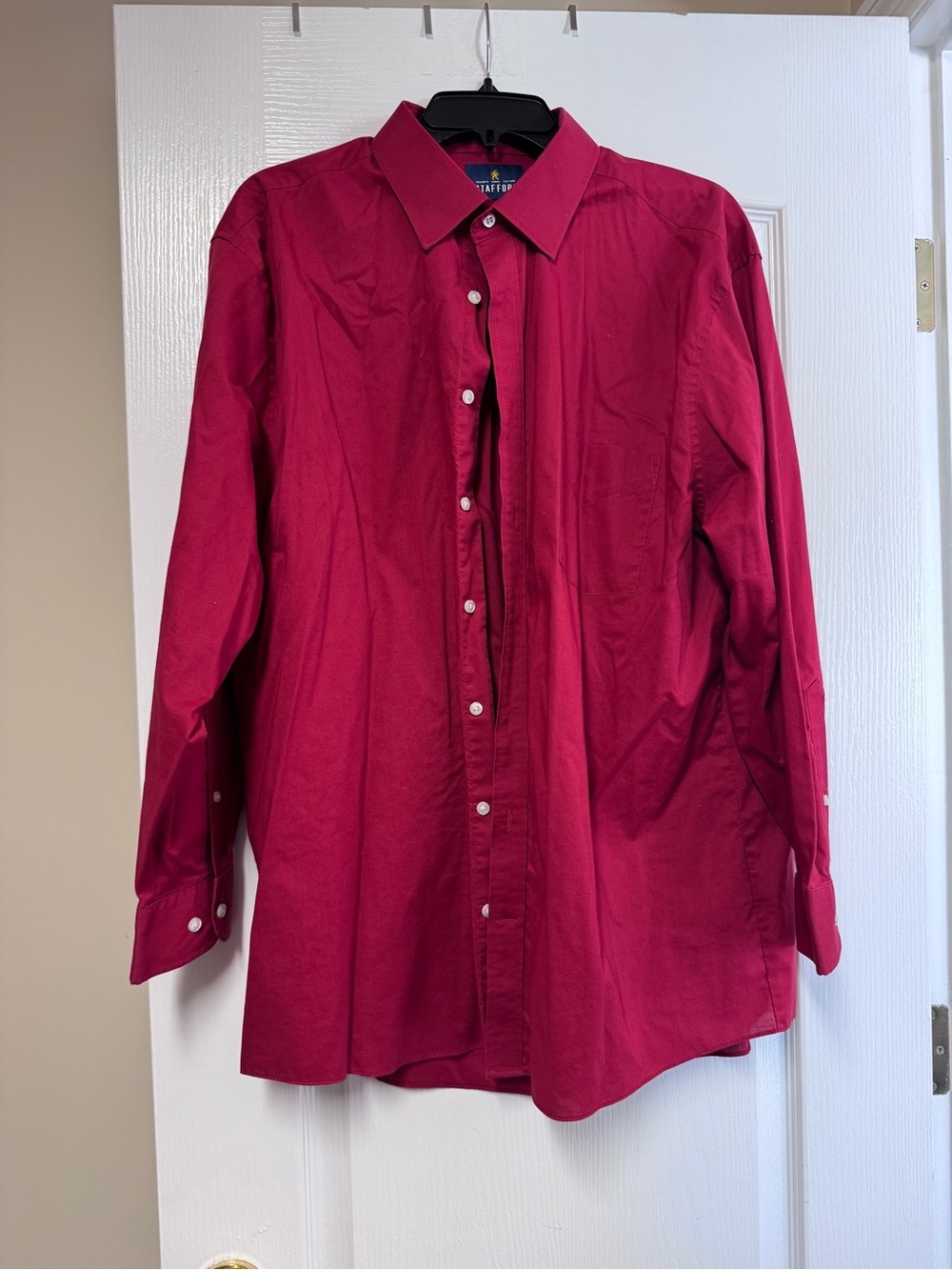 Stafford Men's Red Dress Shirt